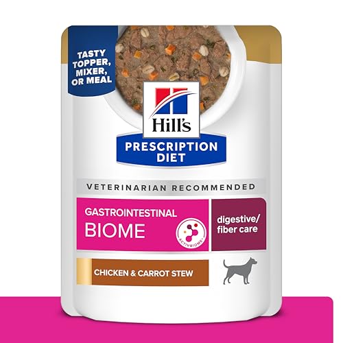 Hill's Prescription Diet Gastrointestinal Biome Chicken & Carrot Stew Wet Dog Food, 24 x 2.8 oz Pouches