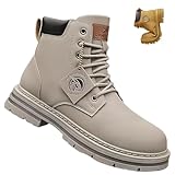 [mocoly] ワークブーツ メンズ カジュアルシューズ ブーツ ミッドカット ハイカットブーツ アウトドア 防水 防滑 マウンテン 英国風 ハイカットワークブーツ 本革ブーツ バイク 靴 24.5cm~29cm