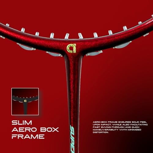 Image of Apacs Super Speed (Unstrung) | World's First 5.5mm Slim Shaft | Aero Box Frame | Durapro Carbon + Power Booster Shaft | 32 lbs Max Tension | Slightly Head Heavy | 6U | Made in Vietnam (Maroon)