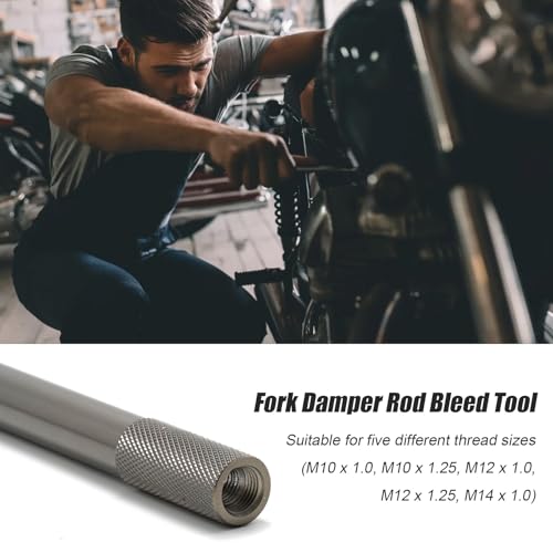 Image of Motorcycle Fork Damper Rod Bleed Tool, 5 in 1 Damper Rod Bleed Tool Motorcycle Fork Bleed Tool, M10x1.0, M10x1.25, M12x1.0, M12x1.25, M14x1.0