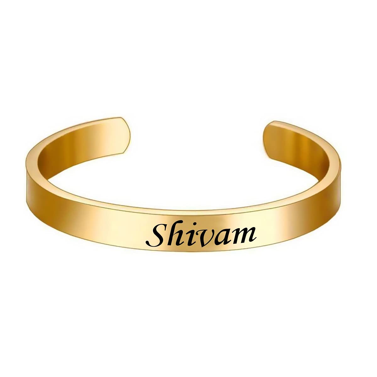 Shreya Creation tore Metallic Stainless Steel Personalised Bracelet for Men (0.2inch Thickness) (Golden),Gold,Standard(SHRYA_CRTN_2) (B09F3NWSSM) Amazon Price History, Amazon Price Tracker