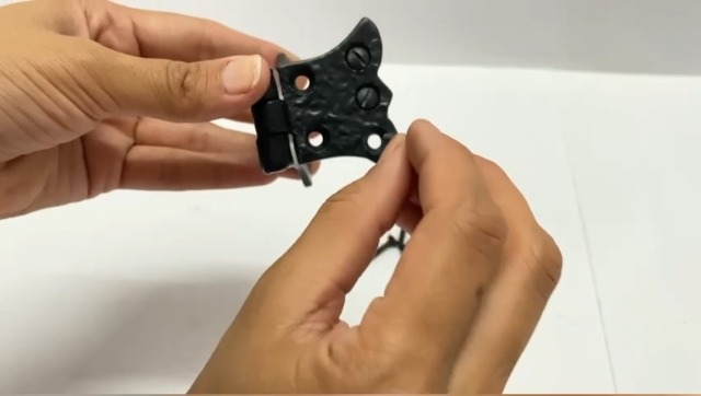 Paire De Charnières En Fer Forgé Papillon Queue De Rat - 3,75 Pouces - Noir Laqué - Pour Portes De Cabinet