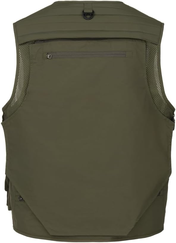 SNOWBEE All-Seasons Fly Vest – Rip-Proof Polyester Fishing Vest with Waterproof PU Lining, Mesh Back & Multiple Pockets