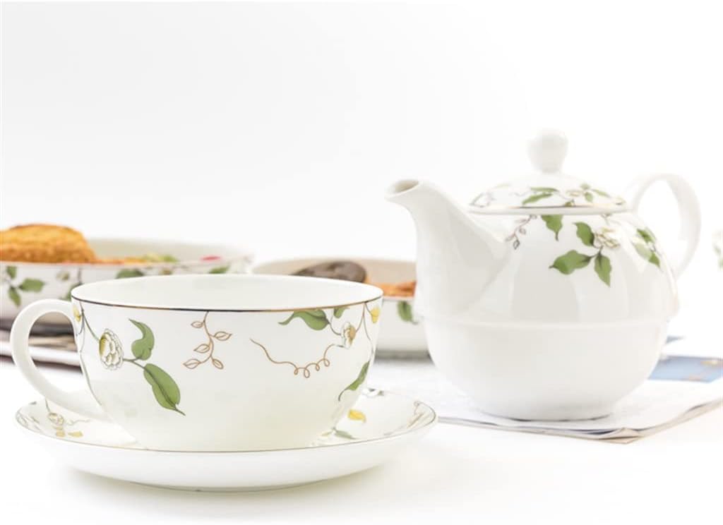 European Home Bone Porcelain Teapot Coffee Cup Mother Pot Single Person Water Cup Flower Tea Set