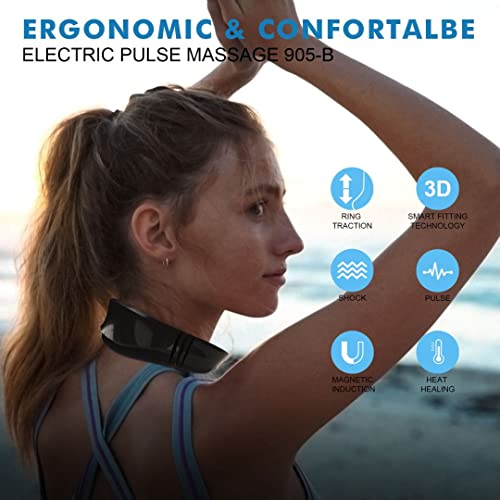 Osito Neck Massager With Heat Ems &Tens 9 Modes 50 Intensities Therapy For Cervical Neck Pain Relief, Cordless Shiatsu Pulse Electric Muscle Stimulator Back Neck Massage Equipment #TOP1