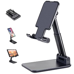 ANDATE Cell Phone Stand, Angle Height Adjustable Cell Phone Stand for Desk, Foldable Cell Phone Holder, Cradle, Dock…