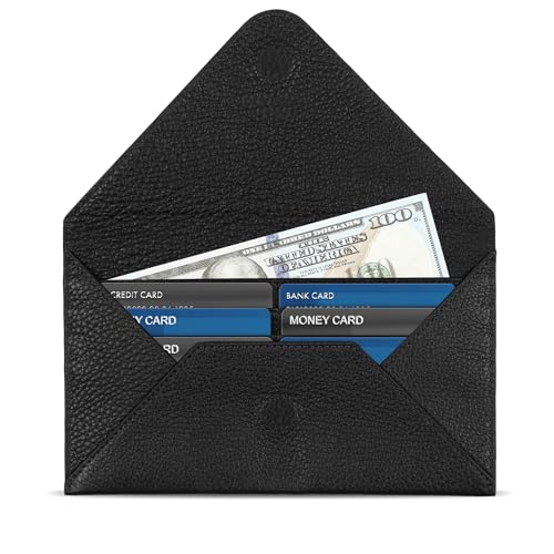 Slim Genuine Leather Wallet Clutch - Multiple Slots Money, ID, Cards, Smartphone, RFID Blocking - Unisex2