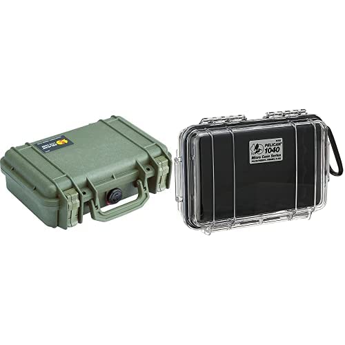 Pelican Select Bundle - Pelican 1170 Case with Foam (OD Green) and Pelican 1040 Micro Case (Black/Cl
