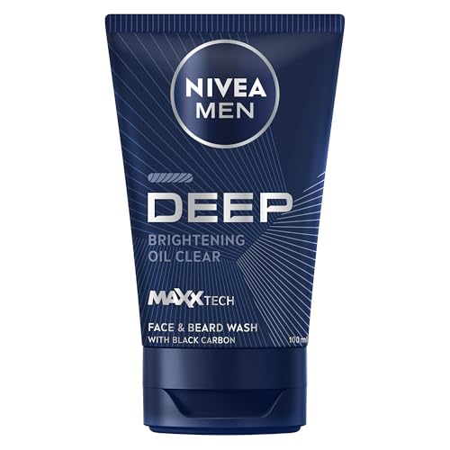 NIVEA Men Deep Cleansing Face & Beard Wash Active Charcoal 100ml