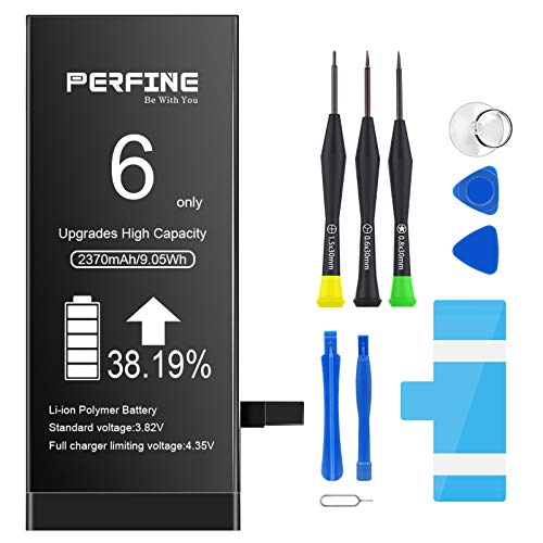 Perfine iPhone 6 バッテリー 大容量 交換用 PSE認証 アイホン6用 標準工具セット付き[2370mAh]