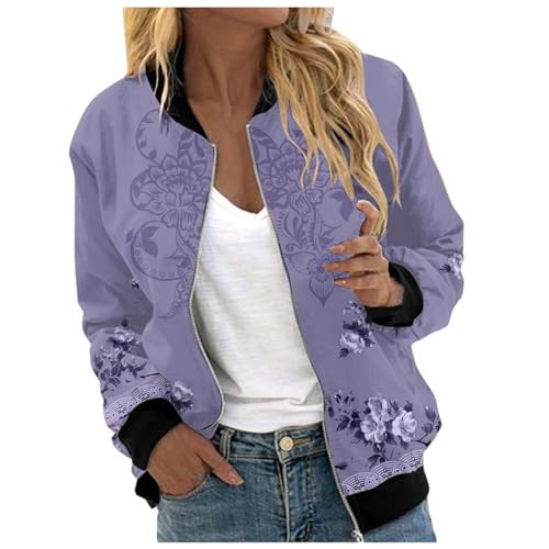 Chaqueta Bomber Mujer Abrigo Bomber Mujer - Primavera Abrigos con Cremallera Chaqueta Chaqueta Mujer Color sólido Moda Chaquetas de Verano Cazadora para Mujer Cazadoras Chaqueta Cortavientos