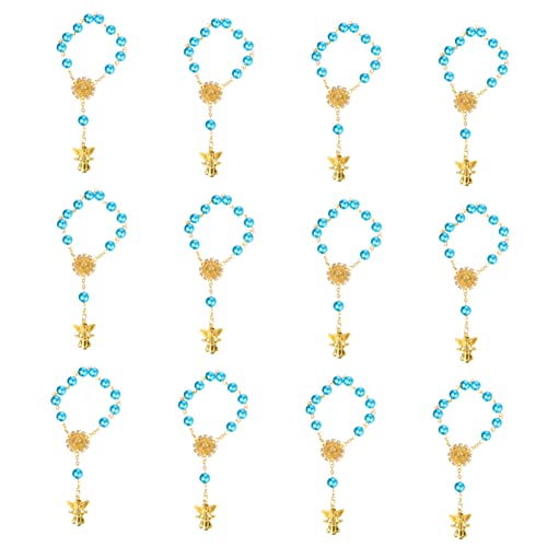 Veemoon 12 Piezas Brazalete de ángel cadenas de mano ajustables cadenas de mano creativas cuerdas de mano novedosas adornos de muñeca decoraciones de muñeca aleación Blue