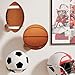 Cinola Basketball Holder Wall Mount, Foldable Ball Storage for Basketball, Soccer Ball, Volleyball, Football, Rugby, Ball Holder as Sports Room Decor, Boys Room Accessories, 6 Packs