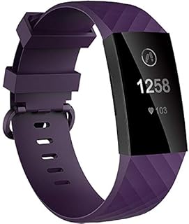 Velavior Waterproof Bands for Fitbit Charge 4/ Fitbit Charge 3/ Charge3 SE, Replacement Wristbands for Women Men Small Large (Black, Small)