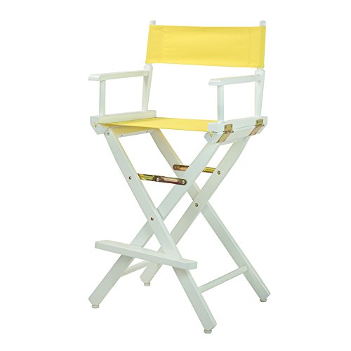 Casual Home 30" Director's Chair, White Frame with Yellow Canvas