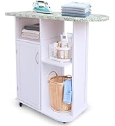 Amazon.co.jp : 家庭用多機能アイロン台には収納キャビネットが付属し