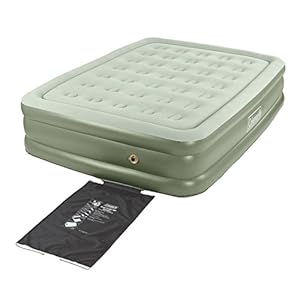 Coleman SupportRest Double-High Air Mattress for Indoor or Outdoor Use, Easily Inflatable Airbed with Plush Top & Carry Bag, Queen & Twin Options Available