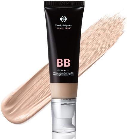 LOVLUV Vivacity Bright BB Cream Anti-aging Face Moisturizer, SPF 50, Light, 1.69 fl oz