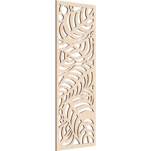 Image of 21 3 /8 inchW x 54 3 /8 inchH x 3 /8 inchT Mills Decorative Fretwork Wood Wall Panels, Red Oak