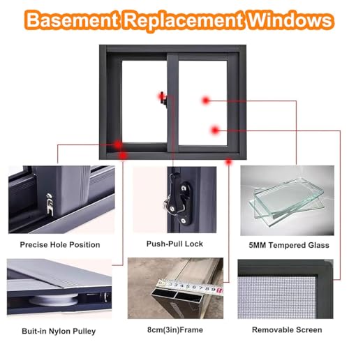 Ventana horizontal de aluminio blanca ideal para baños y cobertizos 4