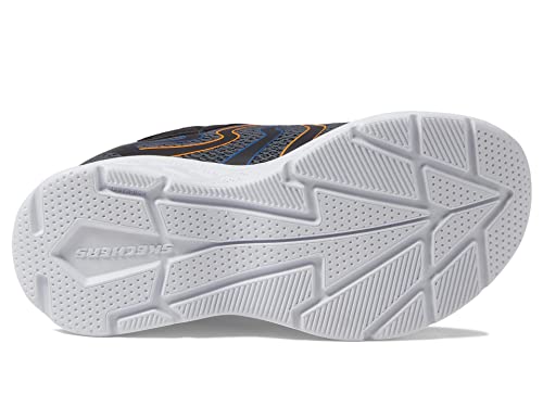 Skechers Boy's Microspec II - Troms (Little Kid/Big Kid) Black/Blue/Orange 11.5 Little Kid M4