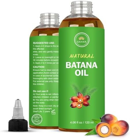 Batana oil for Hair Growth - Dr. Sebi Miracle Blend for Hair 100% Organic batana Hair oil from Honduras -Wild Growth Hair & Scalp Oil Promotes Hair Thickness - 4 fl oz (4 Oz)