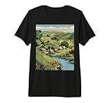 New Zealand Hobbiton Tranquility Graphic Premium T-Shirt