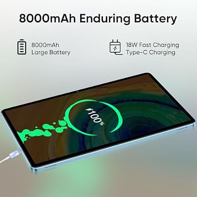 2025 Upgraded Android 14 Tablet, 11 inch Android Tablets,12GB+128GB+1TB Expand, Support Face Unlock+18W Fast Charging, Octa-Core CPU,Dual WiFi6, Dual Camera,8000mAh Battery, Tablet with Keyboard