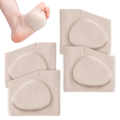 2 Pares Almohadillas Metatarsianas para Mujeres y Hombres, Cómodas Almohadillas Tela para Planta Pie Perfectas Amortiguar Antepié y Planta Pie Suministros Apoyo para Caminar y Correr Pie(M)