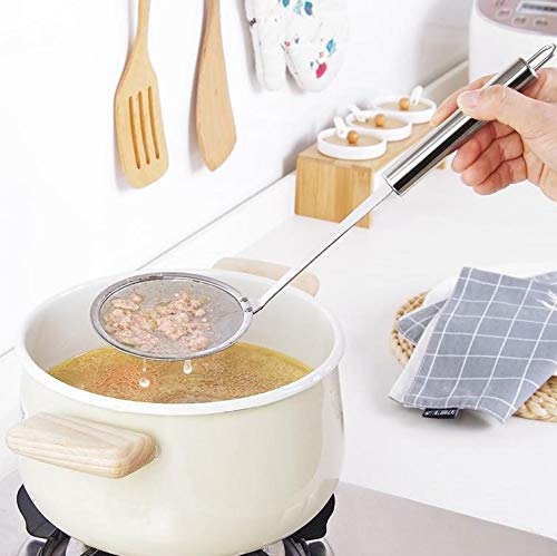 Cdoffice 4 Pcs Skimmer Spoon Stainless Steel Hot Pot Fat Skimmer Spoons For Cooking Fine Mesh Strainer Grease Strainer #TOP2