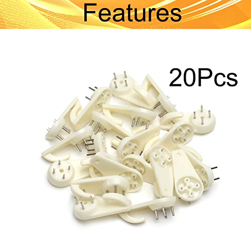 Image of Picture Hangers Ceiling Hooks Professional Photo Frame Hooks Kit with Nails for Hanging Plants Mugs Wind Chimes Utensils White 20PCS