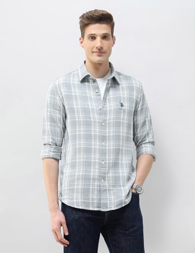 Image of U.s. Polo assn. Denim co. Men's Plaid Checked Motel on The Coast Shirt