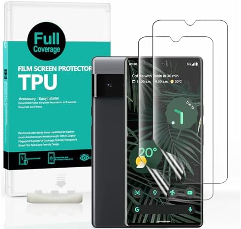 Ibywind [Pack of 2] Google Pixel 6 Pro Screen protector (6.7 Inch) with with Alignment Frame,Bubble-Free,Smart Film Tech,99% HD Clear,Full Screen Coverage,Anti-Scratch,Case Friendly