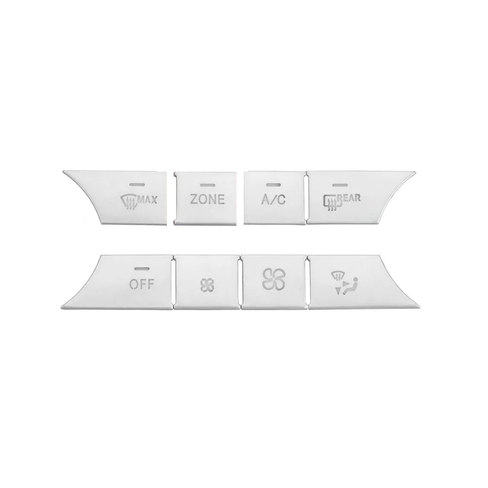 Repair Patch Compatible with Benz C E CLS GLK Class W204 W212 ABS Car Console AC Media Volume AUTO Buttons Sequins Cover Stickers Trim(Zone Silver)