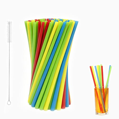 100 Stück Strohhalme Wiederverwendbare für Cocktail Saft Geburtstag Hochzeit 100 Stück strohhalme 21 cm lang