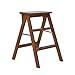 Składany 3-stopniowy stołek drabinkowy krzesło schodowe przenośne krzesła schodowe stołek, wysokość 56 cm, wytrzymały maks. 100 kg (kolor naturalny/brązowy)