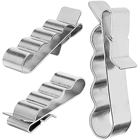 YXHZVON Pack of 50 Trailer Wire Clips, Metal, Photovoltaic Cable Clips, Trailer Frame, Wire Clamps, Solar Module Fixing Clips Cover