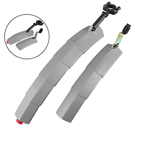 Garde-Boue de vélo, Garde-Boue de vélo électrique, Ensemble de Garde-Boue télescopique Pliable avec feu arrière, Garde-Boue Avant et arrière pour VTT, pièces de Cyclisme (Rouge)
