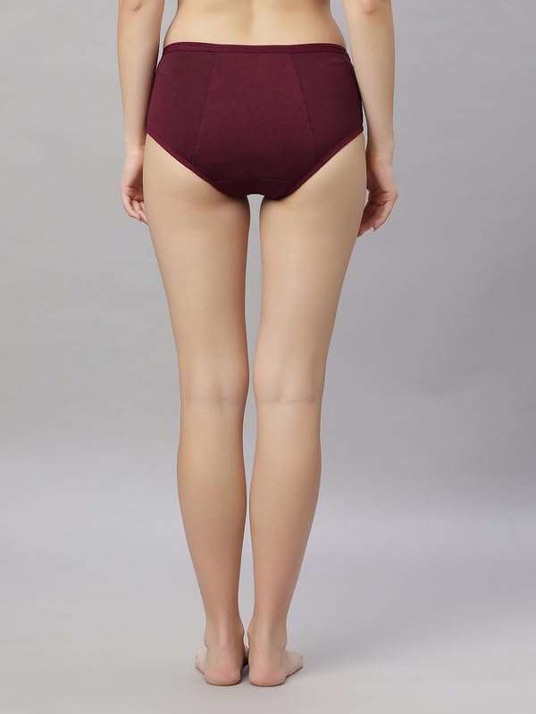 Image of GLAMORAS Cotton Reusable Period Panty for Women | No Stain, Leak Proof, Comfortable Period Panties | No Pads Period Underwear Suitable for Medium to Heavy Flow - (Pack of 2)