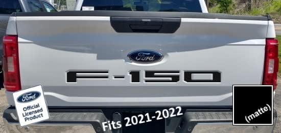 Decal Mods 2021-2026 Tailgate Insert Decals Letters Inlays Indent Stickers (Thin Decal NOT Raised Letters) for Ford F150 (2021, 2022, 2023, 2024, 2025, 2026) Black Matte - CBM