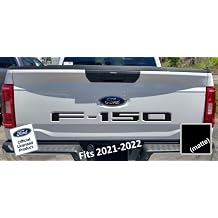 2021-2026 Tailgate Insert Decals Letters Inlays Indent Stickers Thin Decal NOT Raised Letters for Ford F150 2021, 2022, 2023, 2024, 2025, 2026 Black Matte - CBM