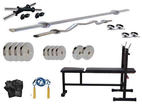 PROTONER 36 kgs with 4 Rods with INC/DEC/Flat 3 in 1 Bench Home Gym Package-picture-18