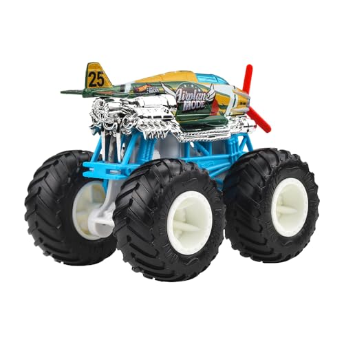 Image of Hot Wheels Loco Punk Vs Airplane Mode Demolition Doubles Monster Trucks 2025 1:64 Scale 3+ Ages - Multicolor