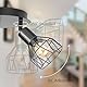 Dehobo Led Deckenstrahler Schwenkbar 350° - Deckenleuchte E14 3 Flammig Rund - Deckenlampe Spots Led Schwarz - Küchenlampe Wohnzimmerlampe Deckenspot Schlafzimmer