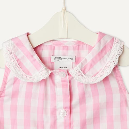 Image of Amazon Essentials x Sofia Grainge Toddlers and Baby Girls' Cotton Sateen Sleeveless Top and Pants Play Set