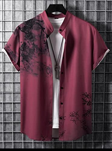 Image of Men's Lycra Digital Print Casual New Shirt Casual Shirts