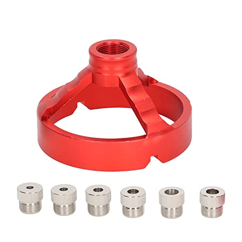 OVAQUIXI Localizador de Perforadoras Verticales 3 en 1 con 6 Bujes de Taladro - Accesorio de Plantilla de Guía de Brocas para Carpintería
