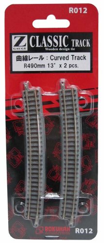 Rail R490mm 13 jauge de Z R012 courbé pour train miniature et circuit de chemin de fer