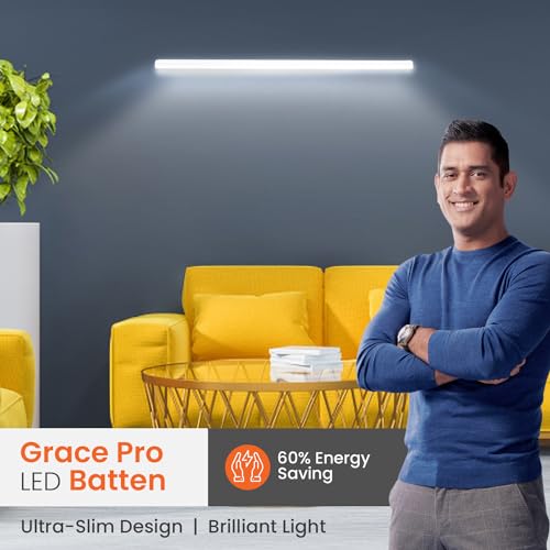 Image of Orient Electric Grace Pro 20W LED Batten| 2000 lumens Bright Light Output| LED tubelight for Home| Sleek & Stylish Design| Non-breakable Polycarbonate housing | Pack of 4