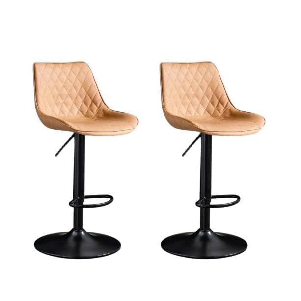 Chaise bar en cuir JATIBOSH résolvant le manque de confort des comptoirs hauts